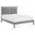 Lexicon Seabright Traditional Wood and Faux Leather Eastern King Bed in Gray Perspective: front