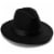 Collection 18 Vegan Leather Band Panama Hat - Black Perspective: front