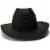 Collection 18 Straw Cowboy Hat - Black Perspective: front
