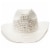 Collection 18 Straw Cowboy Hat - White Perspective: front