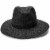 Collection 18 Textured Knit Panama Hat - Black Perspective: front