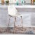 SAFAVIEH Masami Counter Stool White / Gold Perspective: front