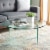 SAFAVIEH Bexon Tempered Glass Coffee Table Clear COF7301A-2BX Perspective: front