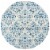 Martha Stewart Brentwood Round Area Rug - Cream / Blue Perspective: front