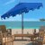 SAFAVIEH Outdoor Collection Zimmerman 9-Foot Tilt Umbrella & Flap Pacific Blue Perspective: front