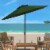 SAFAVIEH Outdoor Collection Ortega 9-Foot Tilt Crank Umbrella Hunter Green Perspective: front