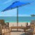 SAFAVIEH Outdoor Collection Ortega 9-Foot Tilt Crank Umbrella Pacific Blue Perspective: front