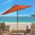 SAFAVIEH Outdoor Collection Cannes 9-Foot Wooden Outdoor Umbrella Orange Perspective: front