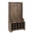 Pemberly Row Wide Hall Tree with Shoe Storage in Drifted Gray Perspective: front