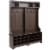 Pemberly Row 60  Hall Tree with 24 Cubbies in Espresso Perspective: front