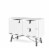 Pemberly Row 1 Door 2 Drawer Sideboard in White Matte & Black Perspective: front