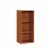 Pemberly Row Three Shelf Wooden Bookcase in Cherry Finish Perspective: front