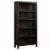 Pemberly Row Engineered Wood 5-Shelf Bookcase in Char Pine Perspective: front