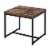 Bowery Hill Square End Table in Weathered Oak and Black Perspective: front