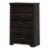 Bowery Hill Traditional 5-Drawer Wood Bedroom Chest in Rubbed Black Perspective: front