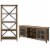 Home Square 2 Piece Set with Wood TV Stand and X Bookcase in Rustic Oak Perspective: front