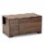 Bowery Hill Modern Walnut Brown Finished 2-Door Cat Litter Box Cover House Perspective: front
