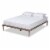 Bowery Hill Full Size Oak Finished Wood Platform Bed Frame Perspective: front