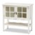 Bowery Hill Traditional White Finished Wood and Glass 2-Door Kitchen Cabinet Perspective: front