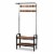Bowery Hill Distressed Wood and Black Metal Finished Entryway Hall Tree Perspective: front