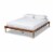 Bowery Hill Traditional Full Size Ash Brown Finished Wood Bed Frame Perspective: front