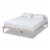 Bowery Hill Full Size White Finished Wood Platform Bed Frame Perspective: front