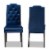 Bowery Hill 20 H Button Tufted Wood Dining Chairs in Navy Blue (Set of 2) Perspective: front