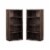 Home Square 4 Adjustable Shelves Wood Bookcase Set in Brown (Set of 2) Perspective: front
