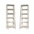 Home Square 5 Shelf Wood Bookcase Set in Chalked Chestnut (Set of 2) Perspective: front