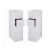 Home Square 4 Drawer Metal Vertical Filing Cabinet Set in Light Gray (Set of 2) Perspective: front