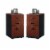 Home Square 3 Drawer Wood Filing Cabinet Set in Classic Cherry (Set of 2) Perspective: front