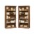 Home Square 2 Piece Wood Bookcase Set with 5 Shelf in Oiled Oak Perspective: front