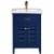 Maklaine 24  Single Sink Vanity in Blue Perspective: front