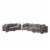 Bowery Hill Fabric Sofa Loveseat Living Room Set in Light Gray Perspective: front