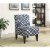 Bowery Hill Accent Slipper Chair in Blue Perspective: front