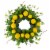 Northlight Lemons and Assorted Foliage Spring Wreath, Yellow and Green 20 Perspective: front