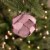 Northlight 5  Pink Flower Glitter Petal Shatterproof Ball Christmas Ornament Perspective: front