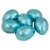 Northlight Set of 6 Metallic Blue Medium Size Easter Egg Decorations 3.5 Perspective: front
