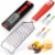 Zulay Kitchen Professional Stainless Steel Flat Handheld Cheese Grater - Red Perspective: front
