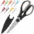 Zulay Kitchen Stainless Steel Kitchen Shears With Protective Cover - Black Perspective: front