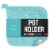 Zulay Kitchen Pot Holder - Quilted Terry Cloth Potholders 7x7 Inch (Aqua Sky) Perspective: front