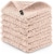 Zulay Kitchen Waffle Weave Towels - 6 Pack 12 X 12 Inch - (Light Beige) Perspective: front