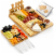 Zulay Kitchen Premium Bamboo Cheese Board Set Perspective: front