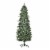 7.5' Fake Unlit Holiday Christmas Tree w/ Snow-Dipped Branches & Metal Stand Perspective: front