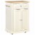 Modern Rolling Kitchen Island Storage Cart w/ Drawer & Adjustable Shelf, White Perspective: front