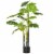 4' Artificial Monstera Deliciosa Potted Decorative Plant w/ 20 Realistic Leaves Perspective: front
