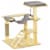 25.5  Cat Tree Tower, Pinewood Climbing Kitty Activity Set, Jute Scratching Post Perspective: front