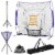 Outdoor Batting Practice Set w/ 120 Ball Collector & Beginner Tee Stand, Purple Perspective: front