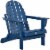 Outside Patio & Backyard Lounge Folding Adirondack Chair Ergonomic Design, Blue Perspective: front