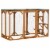 Cat Cage Wooden Pet Enclosure with Waterproof Roof, Platforms, Lock, Orange Perspective: front